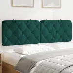 Pernă tăblie de pat, verde, 160 cm, catifea GartenMobel Dekor