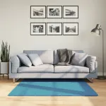 Covor „OVIEDO”, fire scurte, turcoaz, 120x120 cm GartenMobel Dekor