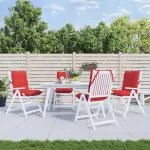 Perne scaun cu spătar mic, 4 buc., roșu, textil oxford GartenMobel Dekor