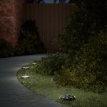 Lămpi solare cu țăruși de sol pentru exterior, 12 buc. alb cald GartenMobel Dekor