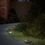 Lămpi solare cu țăruși de sol pentru exterior, 4 buc. alb cald GartenMobel Dekor