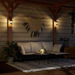 Lămpi solare exterior de perete 2 buc. alb cald, lumină flacără GartenMobel Dekor