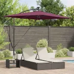 Parasol banana cu brațe Roșu bordo 294 x 200 x 254 cm GartenMobel Dekor