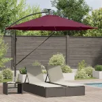 Parasol banana cu brațe Roșu bordo 294 x 294 x 248 cm GartenMobel Dekor