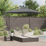 Parasol banana cu brațe cu blocare Antracit 249 x 249 x 250 cm GartenMobel Dekor