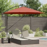 Parasol banana cu brațe cu blocare Terracota 294 x 294 x 248 cm GartenMobel Dekor