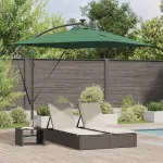 Parasol banana cu brațe cu blocare Verde 249 x 249 x 250 cm GartenMobel Dekor