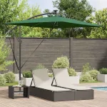Parasol banana cu brațe cu blocare Verde 294 x 200 x 254 cm GartenMobel Dekor