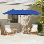 Parasol cu braț cantilever pentru grădină albastru azur GartenMobel Dekor