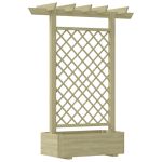 Pergolă de grădină cu jardinieră, 162 x 56 x 204 cm, lemn GartenMobel Dekor