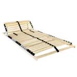 Bază cu lamele cu headboard Manual Negru și Gri 120 x 190 cm Lemn GartenMobel Dekor