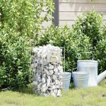 Coloană Gabion cu Punct de Apă 50x25x25 cm Oțel Inoxidabil GartenMobel Dekor