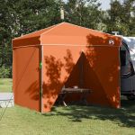 Cort cu Copertină Portocaliu 250 x 250 x 227 / 236 / 245 cm GartenMobel Dekor