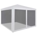 Cort pliabil de petrecere cu 4 pereți din plasă, 3 x 3 m GartenMobel Dekor