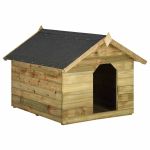 Cușcă câine de grădină, acoperiș detașabil, lemn de pin tratat GartenMobel Dekor