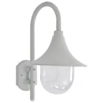Lampă de perete de grădină E27, alb, 42 cm, aluminiu GartenMobel Dekor