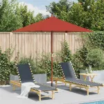 Umbrelă de soare de exterior, stâlp lemn, 150x200 cm, teracotă GartenMobel Dekor