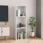 Bibliotecă/Dulap TV, alb, 36x30x114 cm, lemn prelucrat GartenMobel Dekor