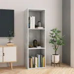 Bibliotecă/Dulap TV, gri beton, 36x30x114 cm, lemn prelucrat GartenMobel Dekor