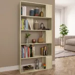 Bibliotecă/Separator, stejar sonoma 80x24x159 cm lemn prelucrat GartenMobel Dekor
