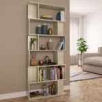 Bibliotecă/Separator, stejar sonoma 80x24x192 cm lemn prelucrat GartenMobel Dekor