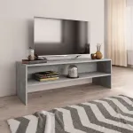 Comodă TV, gri beton, 120 x 40 x 40 cm, lemn prelucrat GartenMobel Dekor