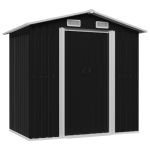 Magazie depozitare grădină antracit 204x132x186 cm oțel GartenMobel Dekor
