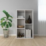 Bibliotecă/Dulap, alb, 50x25x80 cm, lemn prelucrat GartenMobel Dekor