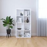Bibliotecă/Dulap, alb, 66x30x130 cm, lemn prelucrat GartenMobel Dekor