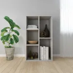 Bibliotecă/Dulap, gri beton, 50x25x80 cm, lemn prelucrat GartenMobel Dekor