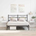 Noptiere suspendate, 2 buc., alb, 40x30x15 cm, lemn prelucrat GartenMobel Dekor