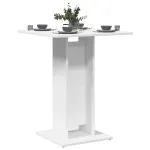 Masă de bistro, alb, 60 x 60 x 75 cm, lemn prelucrat GartenMobel Dekor