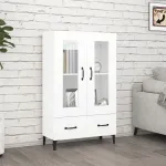 Dulap înalt, alb, 70x31x115 cm, lemn prelucrat GartenMobel Dekor