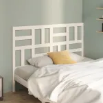Tăblie de pat, alb, 146x4x104 cm, lemn masiv de pin GartenMobel Dekor