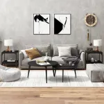 Măsuțe laterale, 2 buc., negru, 40x40x40 cm, lemn prelucrat GartenMobel Dekor