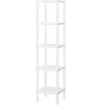 SONGMICS Etajera bambus 5 niveluri, raft multifunctional pentru baie sau bucatarie, 33x33x146 cm, alb Household NewTrend