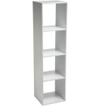 Biblioteca 5Five Mix n&apos;Modul cu 4 compartimente, 35x32x134 cm, alb Household NewTrend