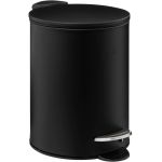 Cos gunoi 5Five Colors Colors cu pedala si inchidere soft-close, otel, 3 L, 23x23x17 cm, negru Household NewTrend