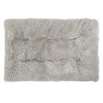 Pat ortopedic pentru caini, dreptunghiular, husa detasabila, 115x80x6 cm, gri Household NewTrend