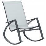 Scaun balansoar de gradina din metal si textil, 60x104x95 cm, capacitate 120 kg, gri Household NewTrend