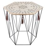 Masuta cafea octogonala Atmosphera Kumi, 44x38x40 cm, negru Household NewTrend