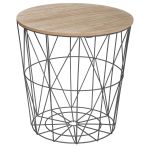 Masuta cafea rotunda Atmosphera Kumi, 40x41 cm, negru Household NewTrend