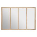 Oglinda Atmosphera Nae cu rama din lemn paulownia, 116x76 cm, montaj vertical/orizontal, natur Household NewTrend