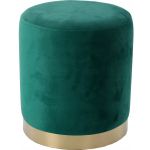 Taburet rotund, tapitat cu stofa, sarcina 100 kg, 35x40 cm, verde Household NewTrend