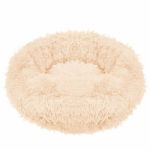 Pat Sersimo pentru caini si pisici, cu husa detasabila, crem, diametru 50cm Household NewTrend