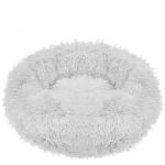 Pat Sersimo pentru caini si pisici, cu husa detasabila, gri, diametru 80cm Household NewTrend