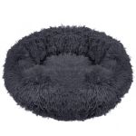 Pat Sersimo pentru caini si pisici, cu husa detasabila, gri inchis, diametru 80cm Household NewTrend