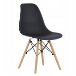 Scaun dining Scandinav pentru bucatarie, 38x42x82cm, negru Household NewTrend