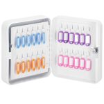 Cutie metalica din otel pentru 48 chei, echipata, 25x20x7.5cm, alba Household NewTrend