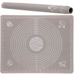 Plansa din silicon alimentar de framantat aluat, rezistenta la temperaturi ridicate, 50x40cm, gri Household NewTrend